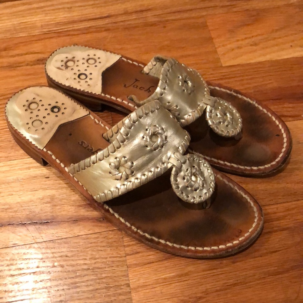 Jack Rogers gold sandal